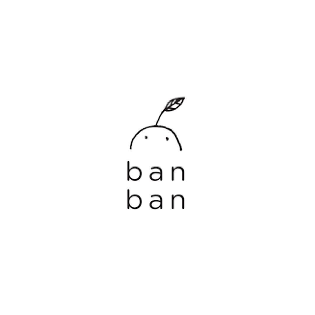 Ban Ban's tea leaf mascot and wordmark